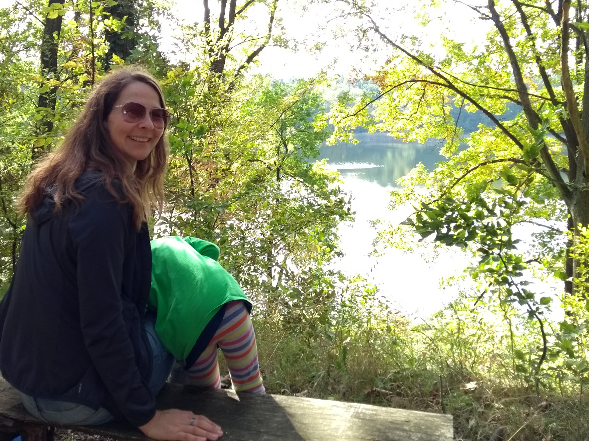 Gute Laune beim Wandern mit Kindern - und Action.